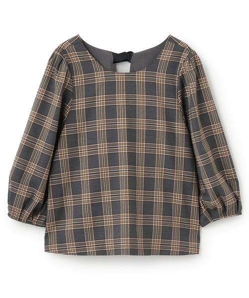 petit main LIEN（プティマインリアン）の「【親子リンク】前後2WAYプルオーバー（シャツ/ブラウス・レディース・ライトベージュ/カラフル/ネイビー・F）」の13枚目の写真