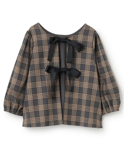 petit main LIEN（プティマインリアン）の「【親子リンク】前後2WAYプルオーバー（シャツ/ブラウス・レディース・ライトベージュ/カラフル/ネイビー・F）」の15枚目の写真