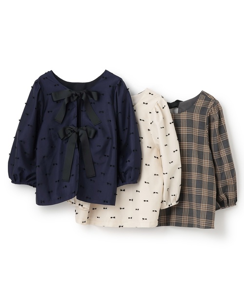 petit main LIEN（プティマインリアン）の「【親子リンク】前後2WAYプルオーバー（シャツ/ブラウス・レディース・ライトベージュ/カラフル/ネイビー・F）」の22枚目の写真