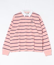 VANS | VANSアパレル(WJ) ヴァンズ W border rugger shirt ロングスリーブ 125K3073200 PINK(Tシャツ/カットソー)
