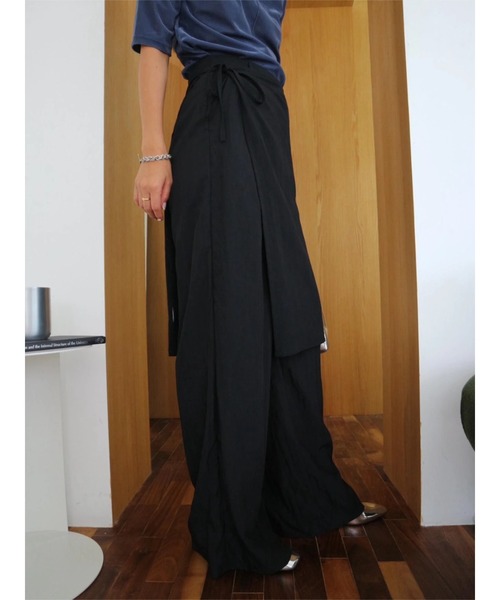 TRUNC（トランクエイティーエイト）の「Rayon Layered Skirt pants（その他パンツ・レディース・ブラウン/ブラック・FREE）」の8枚目の写真
