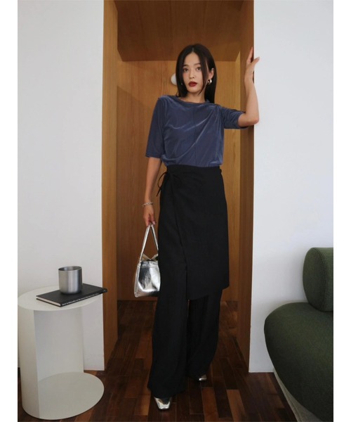 TRUNC（トランクエイティーエイト）の「Rayon Layered Skirt pants（その他パンツ・レディース・ブラウン/ブラック・FREE）」の13枚目の写真