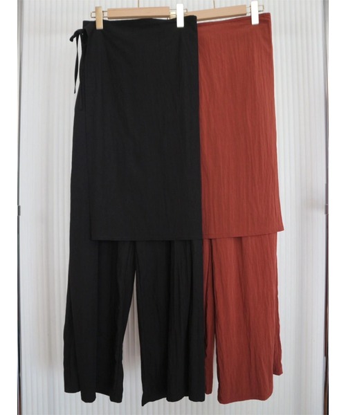 TRUNC（トランクエイティーエイト）の「Rayon Layered Skirt pants（その他パンツ・レディース・ブラウン/ブラック・FREE）」の6枚目の写真
