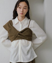 apres jour clair(アプレジュールクレア)の【apres jour clair】【セットアップ可能】リボンデザインビスチェ(その他トップス)