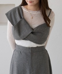 【apres jour clair】【セットアップ可能】リボンデザインビスチェ