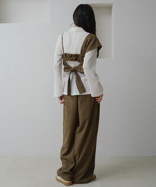 apres jour clair（アプレジュールクレア）の「【apres jour clair】【セットアップ可能】リボンデザインビスチェ（その他トップス・レディース・キャメル/ブラウン系その他/グレー・フリー/X-LARGE）」の15枚目の写真