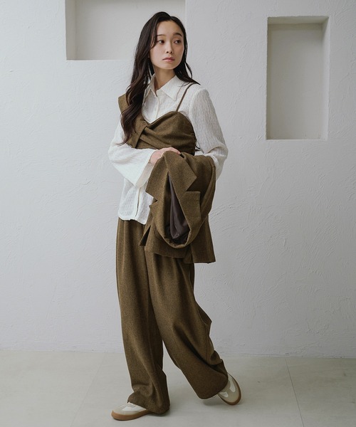 apres jour clair（アプレジュールクレア）の「【apres jour clair】【セットアップ可能】リボンデザインビスチェ（その他トップス・レディース・キャメル/ブラウン系その他/グレー・フリー/X-LARGE）」の19枚目の写真