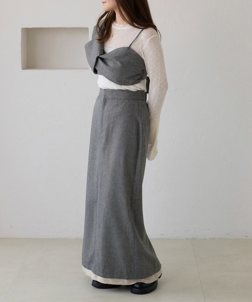 apres jour clair（アプレジュールクレア）の「【apres jour clair】【セットアップ可能】リボンデザインビスチェ（その他トップス・レディース・キャメル/ブラウン系その他/グレー・フリー/X-LARGE）」の10枚目の写真