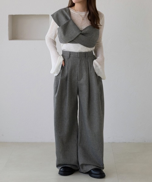 apres jour clair（アプレジュールクレア）の「【apres jour clair】【セットアップ可能】リボンデザインビスチェ（その他トップス・レディース・キャメル/ブラウン系その他/グレー・フリー/X-LARGE）」の14枚目の写真