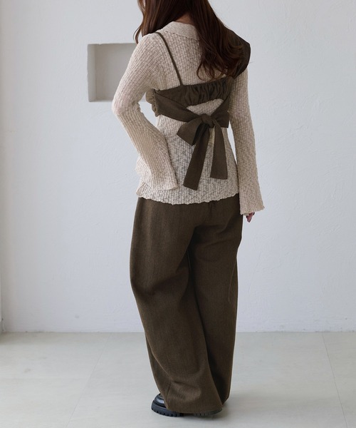 apres jour clair（アプレジュールクレア）の「【apres jour clair】【セットアップ可能】リボンデザインビスチェ（その他トップス・レディース・キャメル/ブラウン系その他/グレー・フリー/X-LARGE）」の13枚目の写真