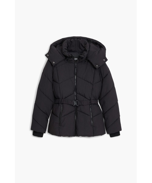 Desigual（デシグアル）の「ベルト付き中綿　キルティングショートジャケット ブラック（ダウンジャケット/コート・レディース・ブラック・XS/S/M/L/XL）」の7枚目の写真