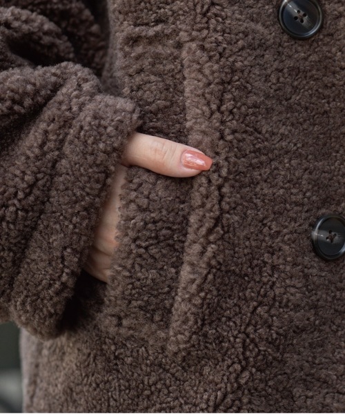 フェイクボア コクーンPコート（ピーコート）｜OPAQUE.CLIP（オペーク