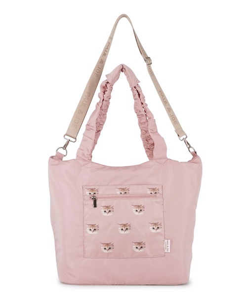 PAUL & JOE ACCESSOIRES(ポールアンドジョーアクセソワ)の「ポール & ジョー アクセソワ トラベルトート <ヌネット>(トートバッグ・レディース・ピンク/ネイビー/グレー・FREE)」の3枚目の写真