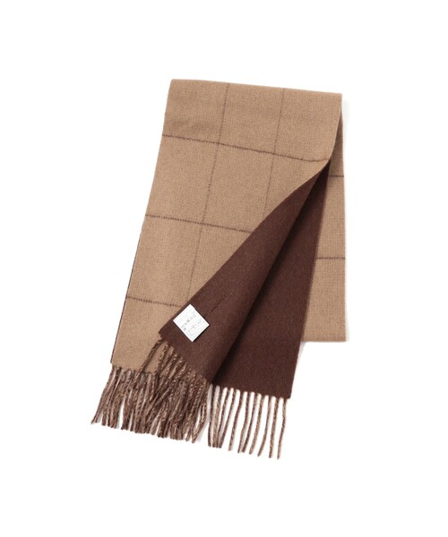 BEAMS（ビームス）の「カシミヤ ウィンドウペンチェック マフラー（マフラー・メンズ・ブラウン/ブラック/ネイビー・ONE SIZE）」の6枚目の写真