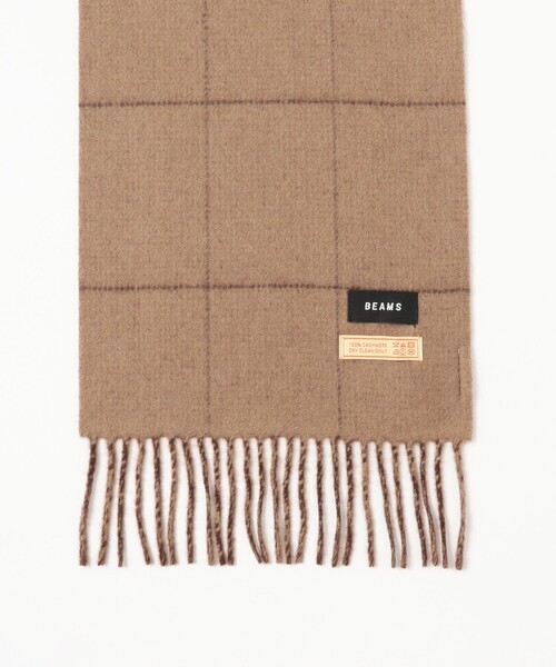 BEAMS（ビームス）の「カシミヤ ウィンドウペンチェック マフラー（マフラー・メンズ・ブラウン/ブラック/ネイビー・ONE SIZE）」の7枚目の写真