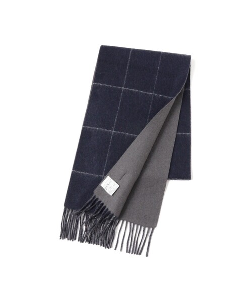 BEAMS（ビームス）の「カシミヤ ウィンドウペンチェック マフラー（マフラー・メンズ・ブラウン/ブラック/ネイビー・ONE SIZE）」の8枚目の写真