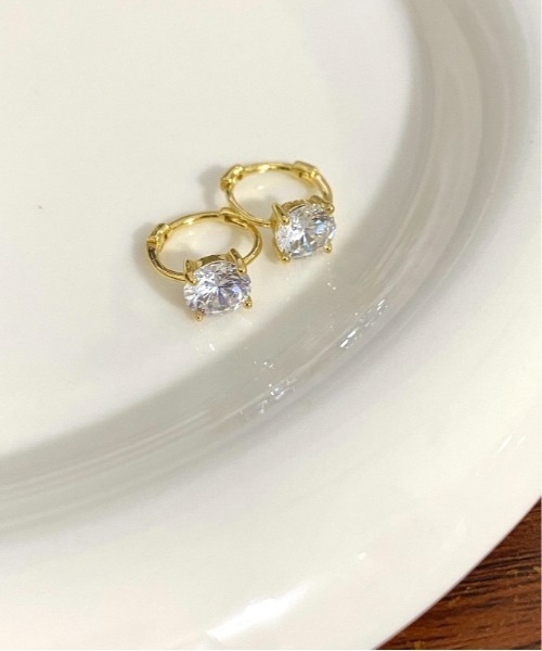 Burner(バーナー)の「【blatto 925silver】シルバー925 シンプル一粒ジルコニアフープピアス esm-pierce-27-21【RBTS】(ピアス(両耳用)・メンズ・シルバー/ゴールド・FREE)」の4枚目の写真