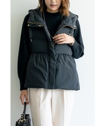 M.deux（エムドゥ）の「タフタペプラムベスト（ベスト）」