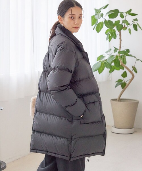 SHIPS別注】TAION:〈手洗い可能〉ネック ボア ダウン コート（ダウン