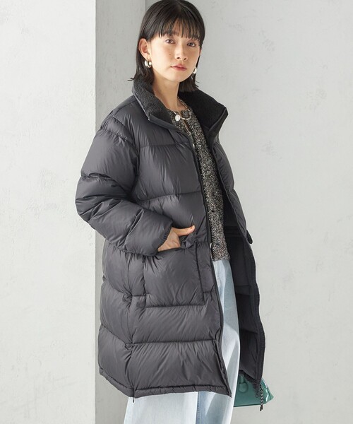 SHIPS別注】TAION:〈手洗い可能〉ネック ボア ダウン コート（ダウン