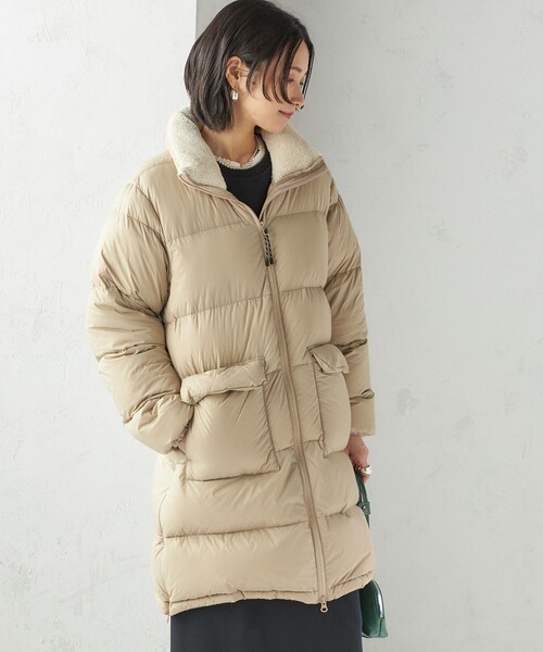 SHIPS別注】TAION:〈手洗い可能〉ネック ボア ダウン コート（ダウン