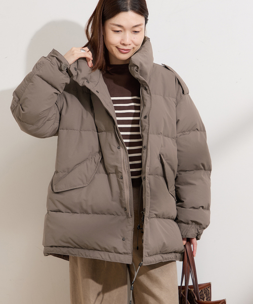 STAMMBAUM（シュタンバーム）の「別注【STAMMBAUM】*LESSAGEダウンコート（ダウンジャケット/コート・レディース・チャコールグレー/ブラック・FREE）」の11枚目の写真