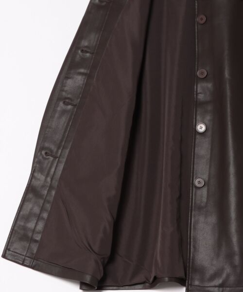 anuke(アンヌーク)の「anuke Ecoleather Over Jacket(その他アウター・レディース・ダークブラウン/ブラック・38/36)」の3枚目の写真