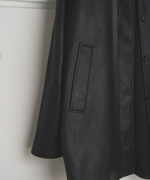 anuke(アンヌーク)の「anuke Ecoleather Over Jacket(その他アウター・レディース・ダークブラウン/ブラック・38/36)」の8枚目の写真