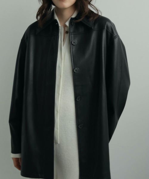 anuke(アンヌーク)の「anuke Ecoleather Over Jacket(その他アウター・レディース・ダークブラウン/ブラック・38/36)」の14枚目の写真
