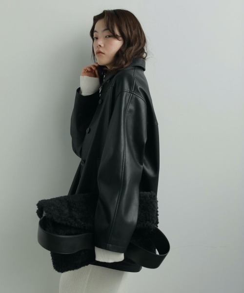 anuke(アンヌーク)の「anuke Ecoleather Over Jacket(その他アウター・レディース・ダークブラウン/ブラック・38/36)」の15枚目の写真