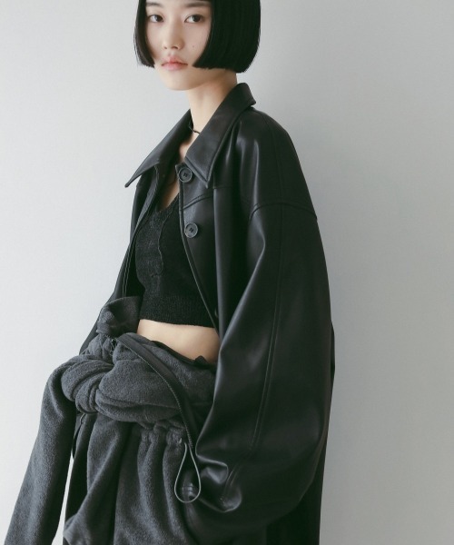 anuke(アンヌーク)の「anuke Ecoleather Over Jacket(その他アウター・レディース・ダークブラウン/ブラック・38/36)」の19枚目の写真
