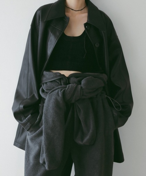 anuke(アンヌーク)の「anuke Ecoleather Over Jacket(その他アウター・レディース・ダークブラウン/ブラック・38/36)」の20枚目の写真