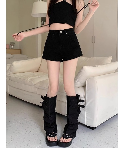 Ritzy(リッツィー)の「ハイウエスト 刺繍飾り デニムパンツ(デニムパンツ・レディース・ブラック・M/L)」の8枚目の写真