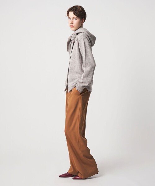 【新品未使用】＜6(ROKU)＞ウール フード ニット カーディガン 6 カーディガン 「6(ROKU)」ウール フード ニット カーディガン