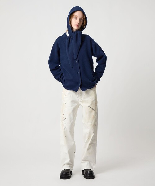 6 roku リボンニットカーディガン ネイビー 6 roku リボンニットカーディガン ネイビー 6 roku リボンニット