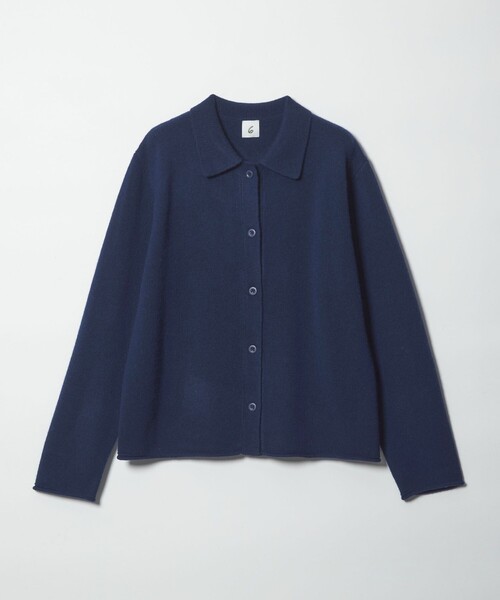 6(ロク)の「<6(ROKU)>ウール フード ニット カーディガン(カーディガン/ボレロ・レディース・ネイビー/ライトグレー・FREE)」の16枚目の写真