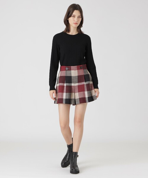 BLUE LABEL CRESTBRIDGE(ブルーレーベルクレストブリッジ)の「クレストブリッジチェックスラブプリペラキュロットパンツ(その他パンツ・レディース・ブラック/レッド/イエロー系その他3・36/38)」の11枚目の写真