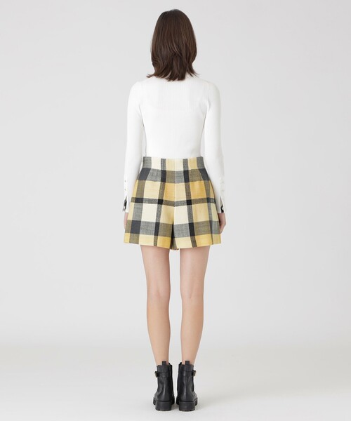 BLUE LABEL CRESTBRIDGE(ブルーレーベルクレストブリッジ)の「クレストブリッジチェックスラブプリペラキュロットパンツ(その他パンツ・レディース・ブラック/レッド/イエロー系その他3・36/38)」の20枚目の写真