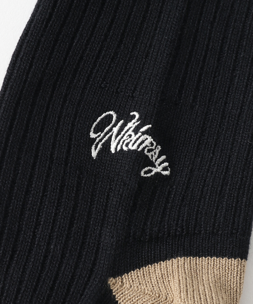 Whimsy(ウィムジー)の「Whimsy / ウィムジー V Emjay Socks(ソックス/靴下・メンズ・ブラック/グリーン系その他/ホワイト・FREE)」の5枚目の写真