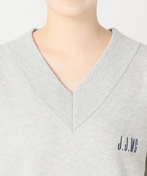 Spick & Span(スピックアンドスパン)の「《追加4》J.J.Mercer / ジェイジェイマーサー 別注 Vネックプルオーバー(ニット/セーター・レディース・チャコールグレー/ライトグレー・FREE)」の4枚目の写真