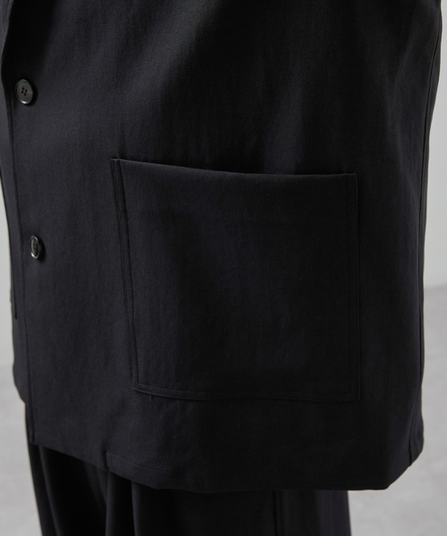 SLICK（スリック）の「【SLICK/スリック】Double Cloth Tailored Jacket/ダブルフェイスポリエステルツイルテーラードジャケット / セットアップ（テーラードジャケット・メンズ・ブラック/チャコールグレー/カーキ・3/2/1）」の5枚目の写真