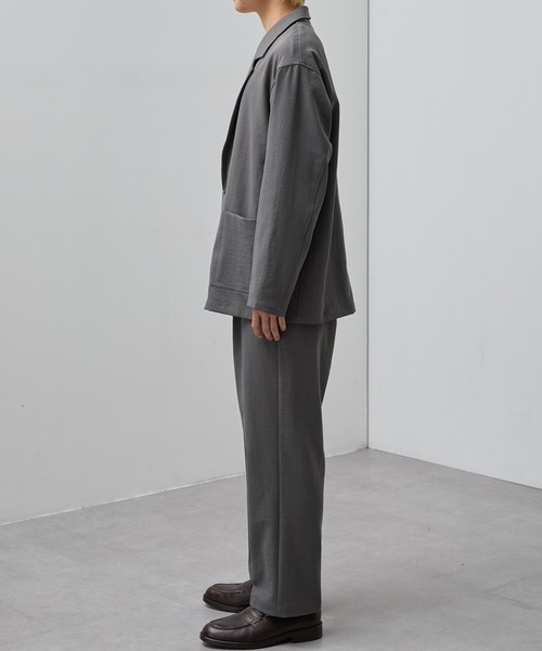 SLICK（スリック）の「【SLICK/スリック】Double Cloth Tailored Jacket/ダブルフェイスポリエステルツイルテーラードジャケット / セットアップ（テーラードジャケット・メンズ・ブラック/チャコールグレー/カーキ・3/2/1）」の10枚目の写真