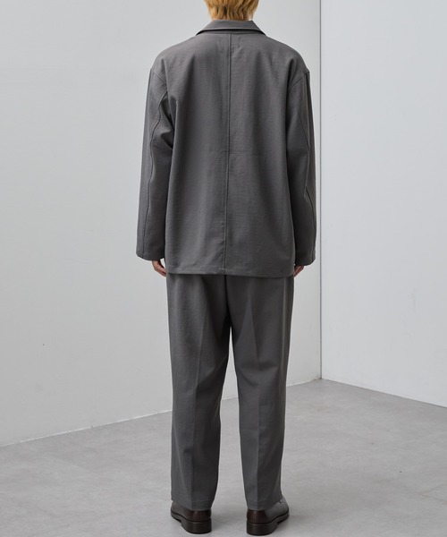 SLICK（スリック）の「【SLICK/スリック】Double Cloth Tailored Jacket/ダブルフェイスポリエステルツイルテーラードジャケット / セットアップ（テーラードジャケット・メンズ・ブラック/チャコールグレー/カーキ・3/2/1）」の11枚目の写真