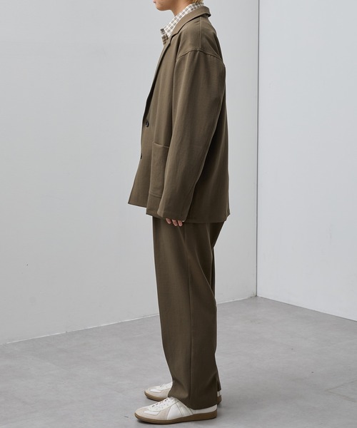 SLICK（スリック）の「【SLICK/スリック】Double Cloth Tailored Jacket/ダブルフェイスポリエステルツイルテーラードジャケット / セットアップ（テーラードジャケット・メンズ・ブラック/チャコールグレー/カーキ・3/2/1）」の16枚目の写真