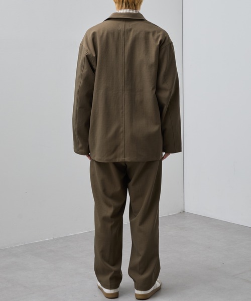 SLICK（スリック）の「【SLICK/スリック】Double Cloth Tailored Jacket/ダブルフェイスポリエステルツイルテーラードジャケット / セットアップ（テーラードジャケット・メンズ・ブラック/チャコールグレー/カーキ・3/2/1）」の17枚目の写真
