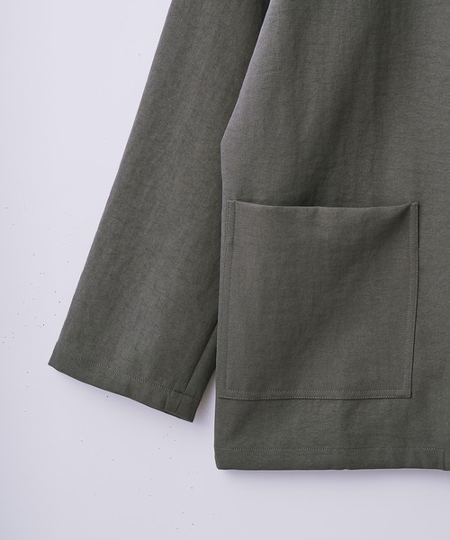 SLICK（スリック）の「【SLICK/スリック】Double Cloth Tailored Jacket/ダブルフェイスポリエステルツイルテーラードジャケット / セットアップ（テーラードジャケット・メンズ・ブラック/チャコールグレー/カーキ・3/2/1）」の20枚目の写真