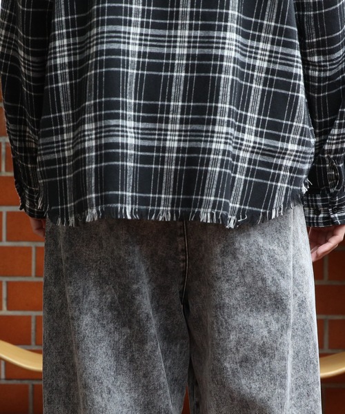 ８(eight)（エイト）の「オーバーサイズフードシャツ（シャツ/ブラウス・メンズ・イエロー/パープル/ピンク/ブラック・MEDIUM/LARGE）」の10枚目の写真