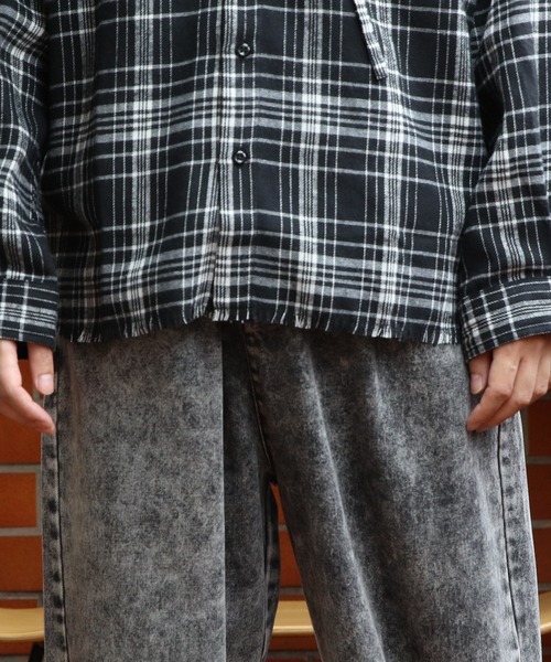 ８(eight)（エイト）の「オーバーサイズフードシャツ（シャツ/ブラウス・メンズ・イエロー/パープル/ピンク/ブラック・MEDIUM/LARGE）」の16枚目の写真
