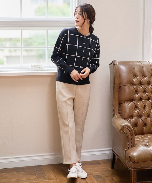 FOUND GOOD（ファウンドグッド）の「ガラジャガードニットCD（カーディガン/ボレロ・レディース・ホワイト系7/アイボリー/ブラック/グレー系・L/S/M）」の22枚目の写真