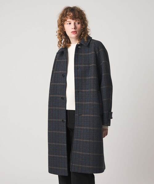 OVERCOAT ラグランスリーブ チェック柄ステンカラーコート Steven Alan（スティーブンアラン）の「＜Steven Alan＞チェック